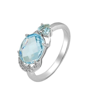 Серебряное кольцо с топазом ‒ Mirserebra925.ru