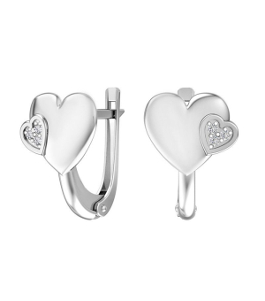 Серебряные серьги с цирконом ‒ Mirserebra925.ru