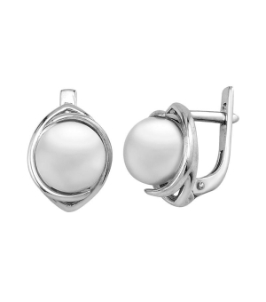 Серебряные серьги с жемчугом ‒ Mirserebra925.ru