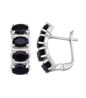 Серебряные серьги с сапфиром – Mirserebra925.ru