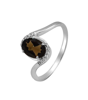 Серебряное кольцо с раухтопазом – Mirserebra925.ru