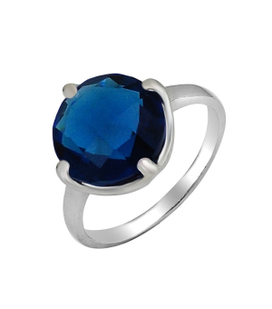 Серебряное кольцо с лондон топазом кварц ‒ Mirserebra925.ru