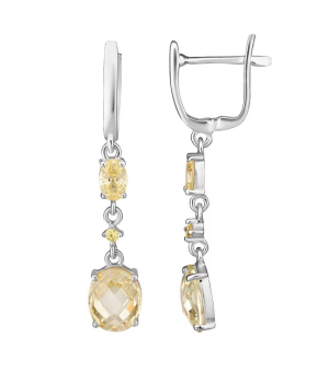 Серебряные серьги с цирконом ‒ Mirserebra925.ru