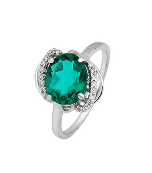 Серебряное кольцо с аквамарином ‒ Mirserebra925.ru