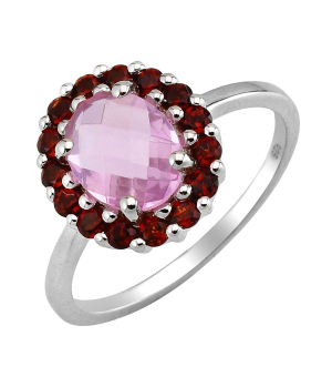 Серебряное кольцо с морганитом – Mirserebra925.ru