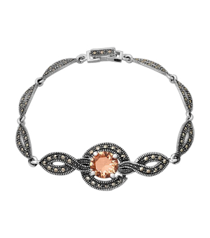 Серебряный браслет с марказитом ‒ Mirserebra925.ru