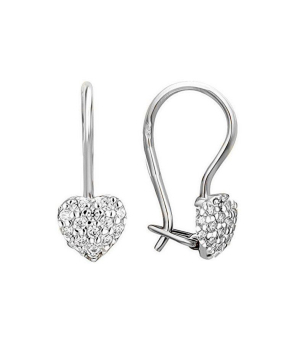 Серебряные серьги с цирконом ‒ Mirserebra925.ru