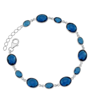 Серебряный браслет с лондон топазом кварц – Mirserebra925.ru