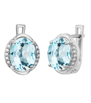 Серебряные серьги с топазом ‒ Mirserebra925.ru