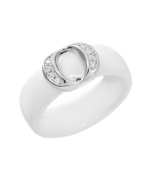 Кольцо из керамики с серебром ‒ Mirserebra925.ru