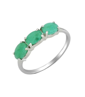Серебряное кольцо с изумрудом – Mirserebra925.ru