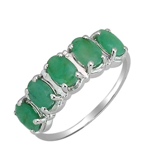 Серебряное кольцо с изумрудом – Mirserebra925.ru