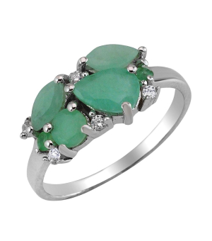 Серебряное кольцо с изумрудом – Mirserebra925.ru