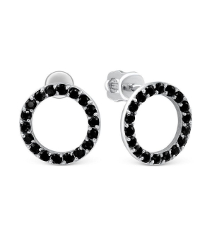 Серебряные серьги с цирконом ‒ Mirserebra925.ru