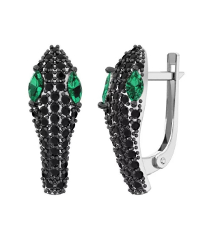 Серебряные серьги с цирконом ‒ Mirserebra925.ru