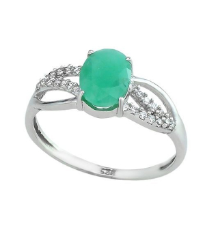 Серебряное кольцо с изумрудом – Mirserebra925.ru