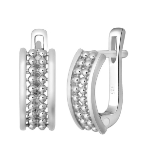 Серебряные серьги без вставок ‒ Mirserebra925.ru