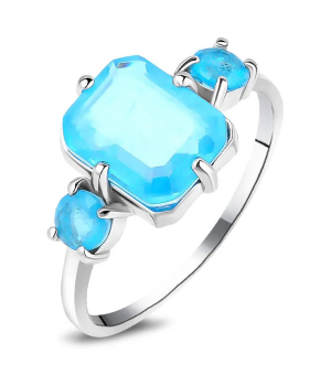 Серебряное кольцо с турмалином ‒ Mirserebra925.ru