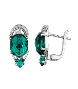 Серебряные серьги с аквамарином ‒ Mirserebra925.ru