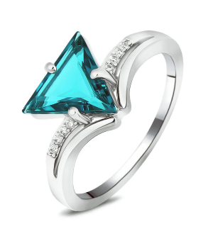 Серебряное кольцо с аквамарином ‒ Mirserebra925.ru