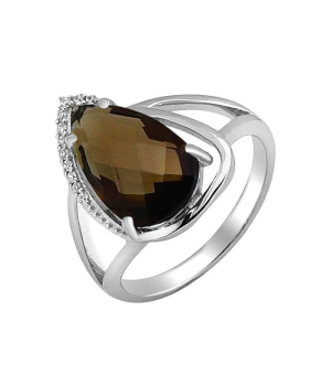 Серебряное кольцо с раухтопазом – Mirserebra925.ru