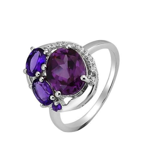 Серебряное кольцо микс камней – Mirserebra925.ru