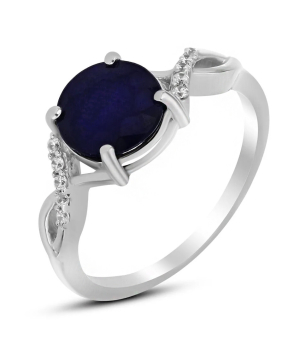 Серебряное кольцо с сапфиром – Mirserebra925.ru