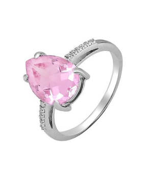 Серебряное кольцо с морганитом – Mirserebra925.ru