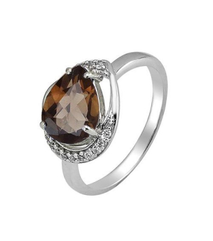 Серебряное кольцо с раухтопазом – Mirserebra925.ru