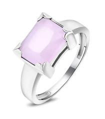 Серебряное кольцо с розовым кварцем – Mirserebra925.ru