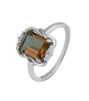 Серебряное кольцо с султанитом ‒ Mirserebra925.ru