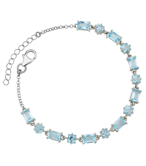 Серебряный браслет с топазом – Mirserebra925.ru