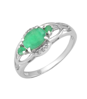Серебряное кольцо с изумрудом – Mirserebra925.ru