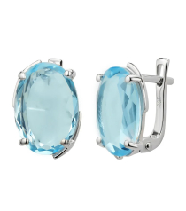 Серебряные серьги с топазом ‒ Mirserebra925.ru