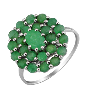 Серебряное кольцо с изумрудом – Mirserebra925.ru