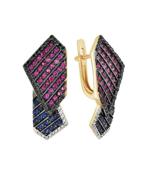 Серебряные серьги с цирконом ‒ Mirserebra925.ru