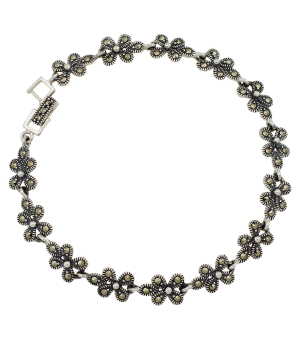 Серебряный браслет с марказитом ‒ Mirserebra925.ru