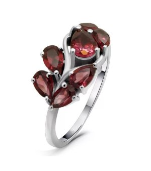 Серебряное кольцо с родолитом – Mirserebra925.ru