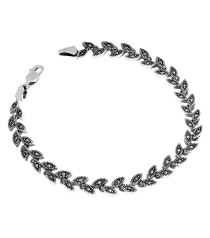 Серебряный браслет с марказитом ‒ Mirserebra925.ru