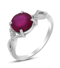 Серебряное кольцо с рубином – Mirserebra925.ru