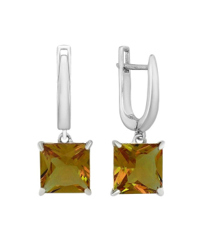 Серебряные серьги с султанитом ‒ Mirserebra925.ru