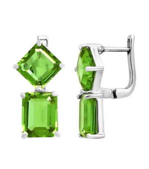 Серебряные серьги с султанитом ‒ Mirserebra925.ru