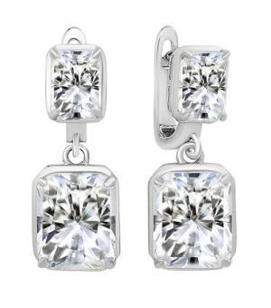 Серебряные серьги с цирконом ‒ Mirserebra925.ru