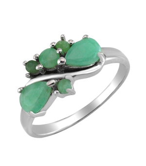 Серебряное кольцо с изумрудом – Mirserebra925.ru