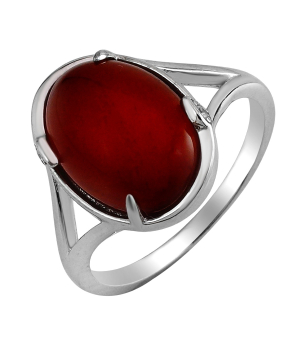 Серебряное кольцо с сердоликом ‒ Mirserebra925.ru