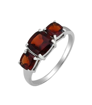Серебряное кольцо с гранатом – Mirserebra925.ru