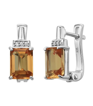 Серебряные серьги с султанитом ‒ Mirserebra925.ru