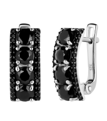 Серебряные серьги с сапфиром – Mirserebra925.ru