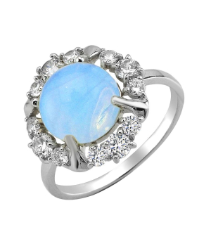 Серебряное кольцо с лунным камнем – Mirserebra925.ru