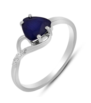 Серебряное кольцо с сапфиром – Mirserebra925.ru